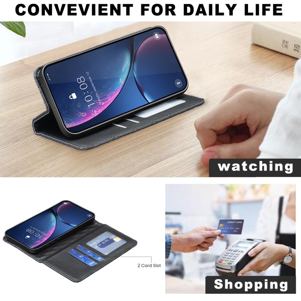 BINFEN BINFEN iPhone 17 Pro Max Fodral Diamond Flip Läder Svart - Teknikhallen.se