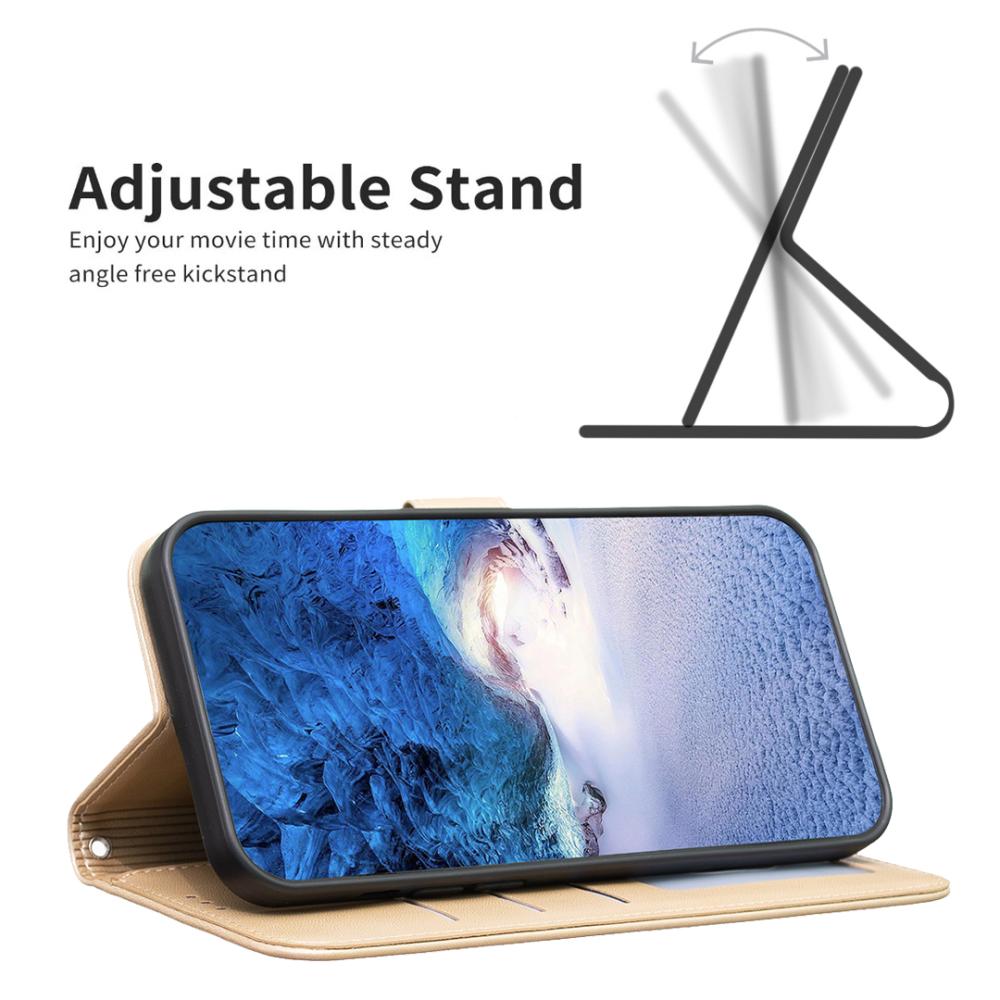  iPhone 17 Pro Max Fodral Med Blommigt Tryck Guld - Teknikhallen.se