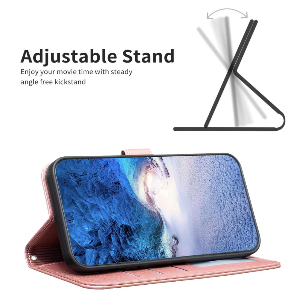  iPhone 17 Pro Max Fodral Med Blommigt Tryck Roséguld - Teknikhallen.se