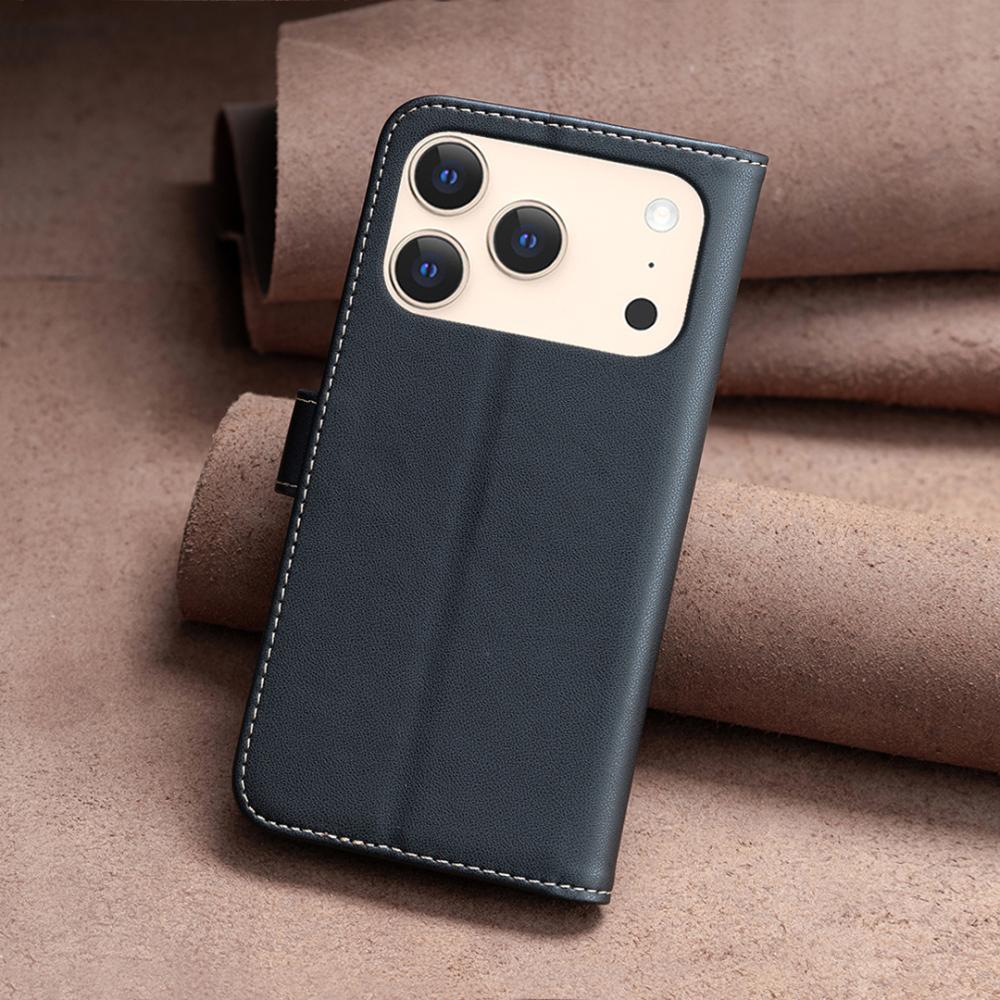 BINFEN BINFEN iPhone 17 Pro Max Fodral Läder Svart - Teknikhallen.se