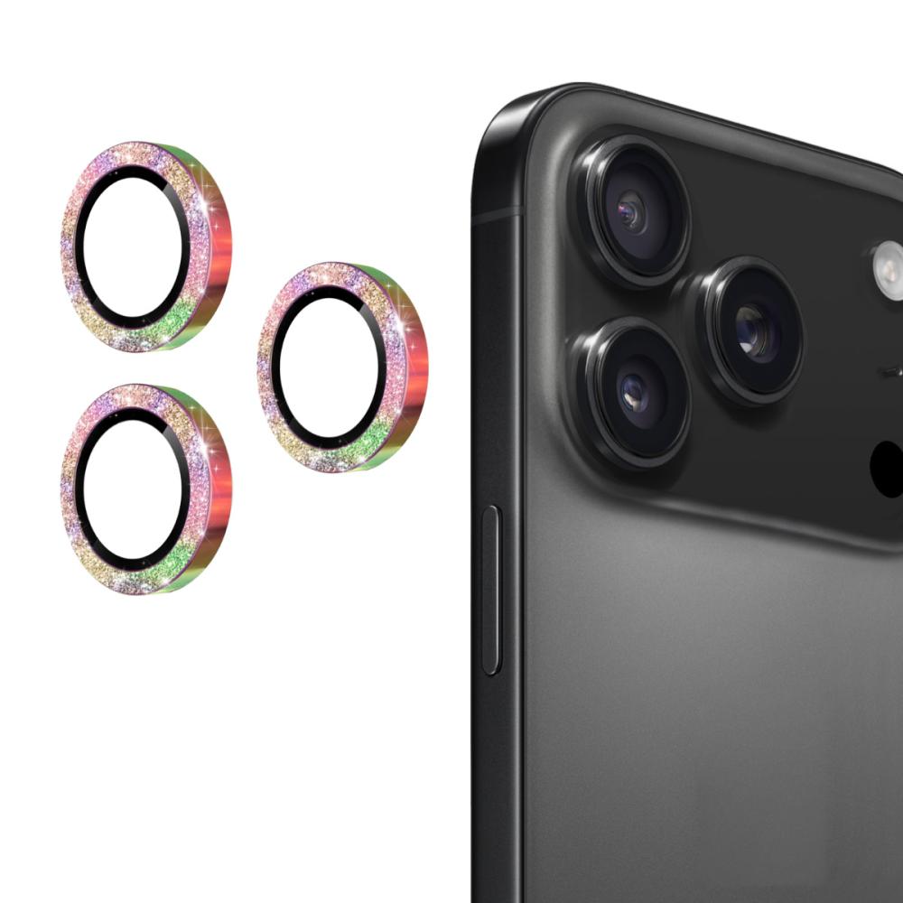 ENKAY ENKAY Phone 17 Pro Max / 17 Pro Linsskydd Glitter Colorful - Teknikhallen.se