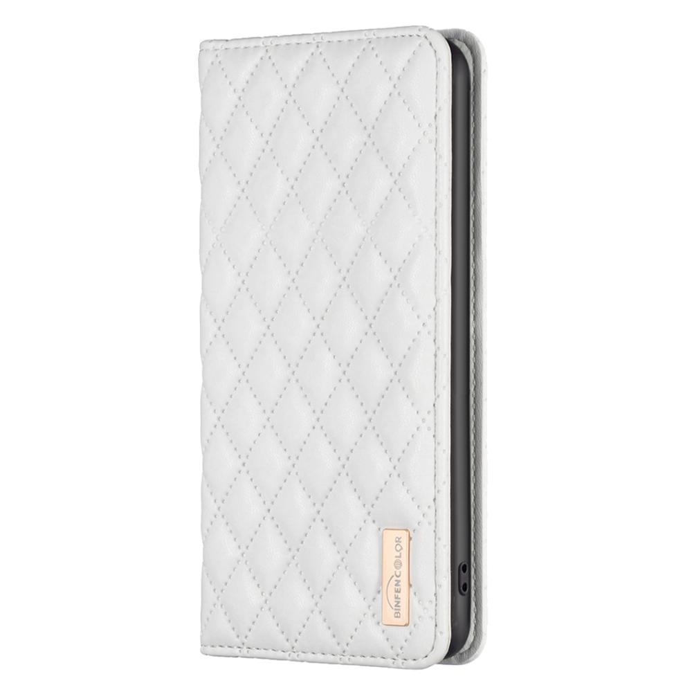 BINFEN BINFEN iPhone 17 Air Fodral Diamond Flip Läder Vit - Teknikhallen.se