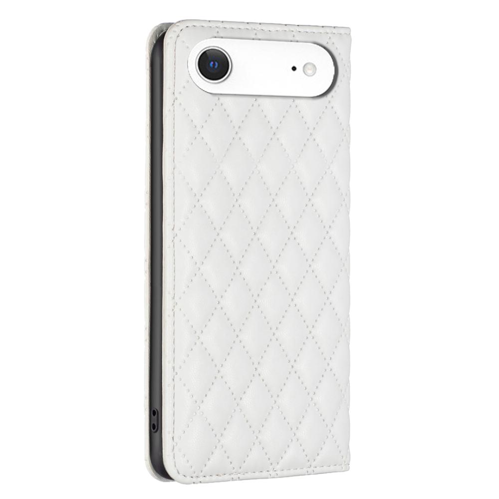 BINFEN BINFEN iPhone 17 Air Fodral Diamond Flip Läder Vit - Teknikhallen.se