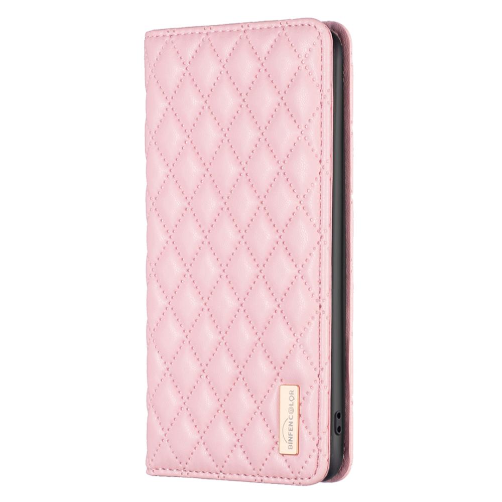 BINFEN BINFEN iPhone 17 Air Fodral Diamond Flip Läder Rosa - Teknikhallen.se