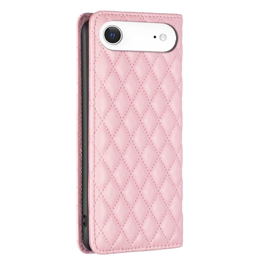 BINFEN BINFEN iPhone 17 Air Fodral Diamond Flip Läder Rosa - Teknikhallen.se