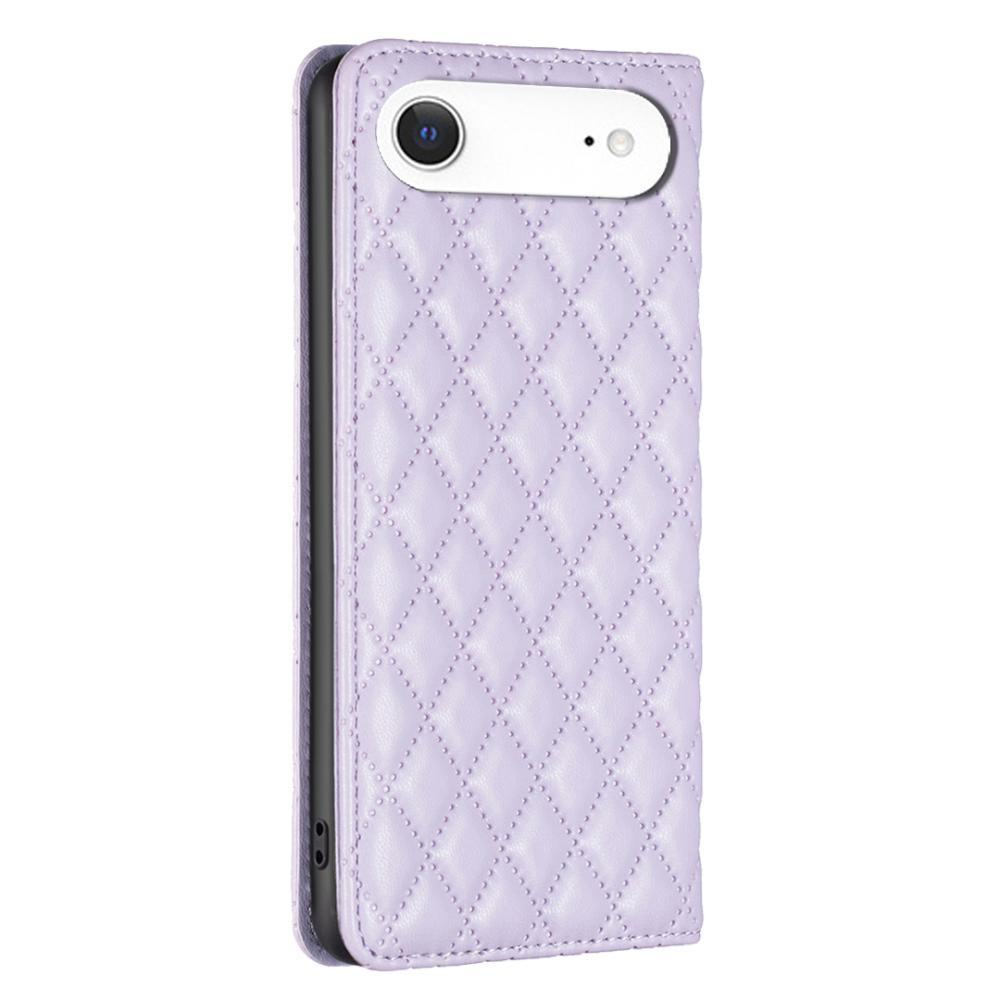 BINFEN BINFEN iPhone 17 Air Fodral Diamond Flip Läder Lila - Teknikhallen.se