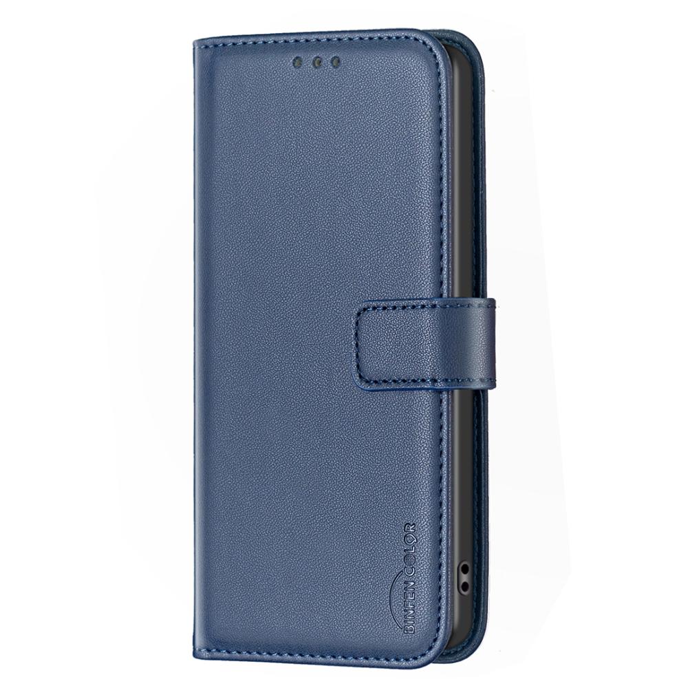 BINFEN BINFEN iPhone 17 Air Fodral Läder Blå - Teknikhallen.se