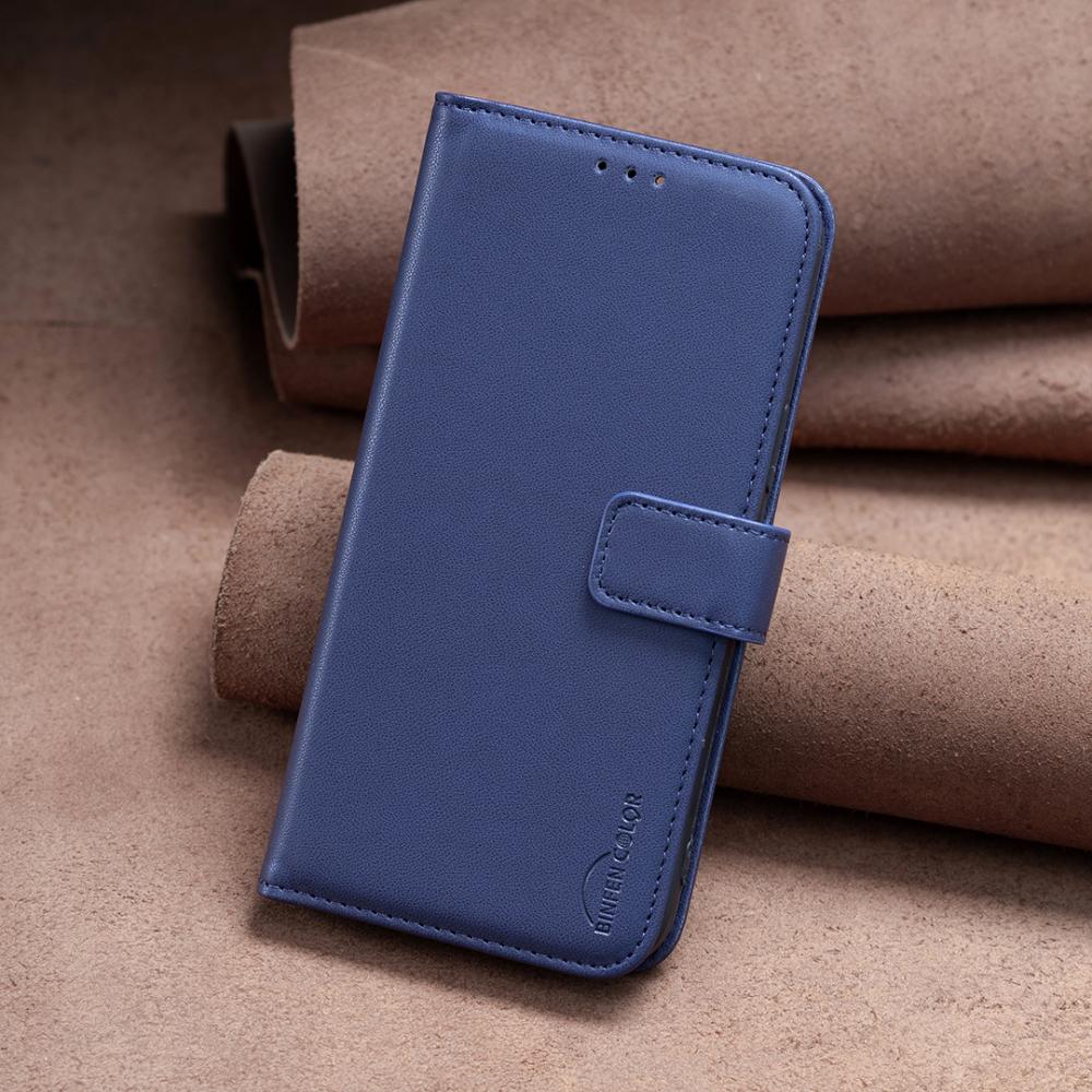 BINFEN BINFEN iPhone 17 Air Fodral Läder Blå - Teknikhallen.se