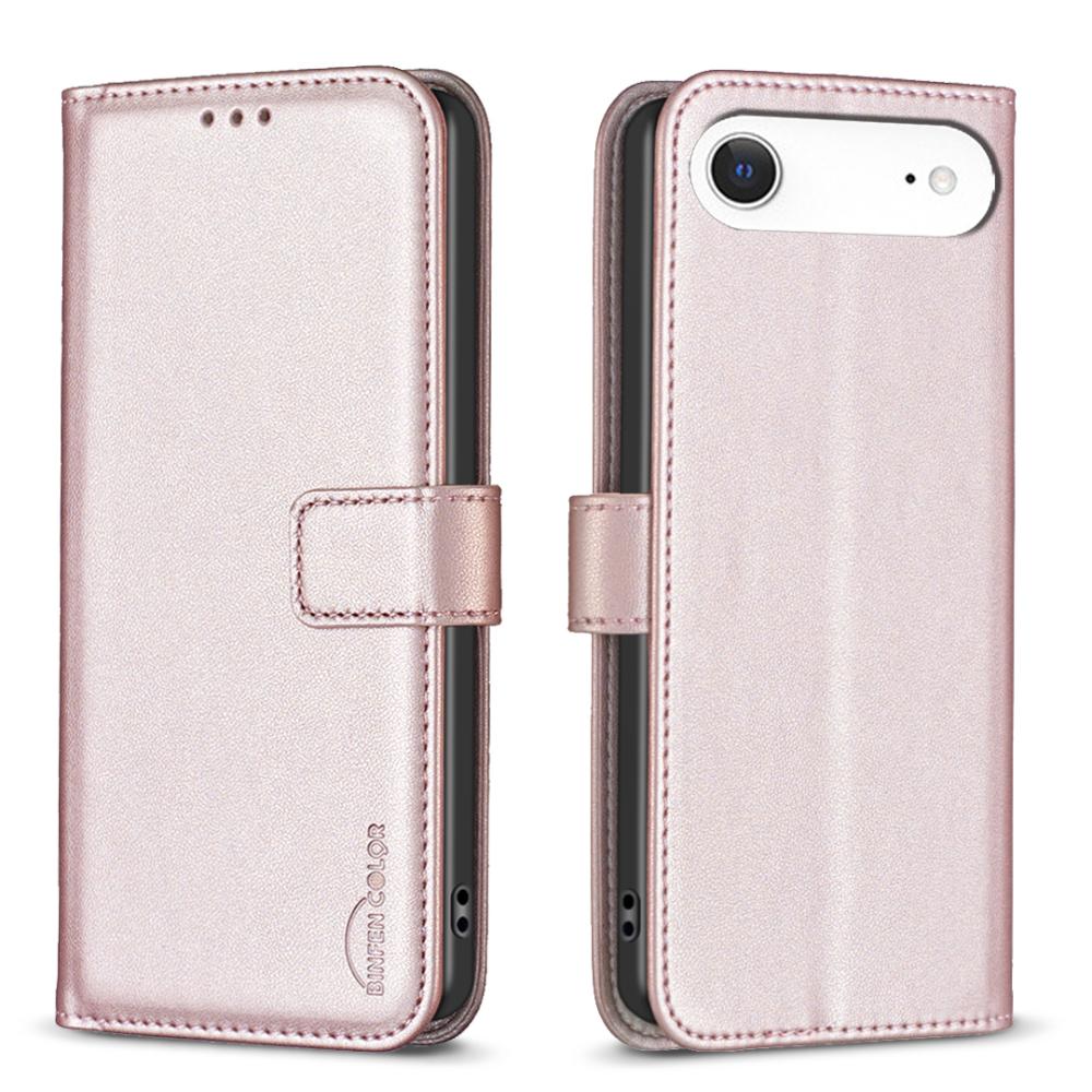 BINFEN BINFEN iPhone 17 Air Fodral Läder Roséguld - Teknikhallen.se