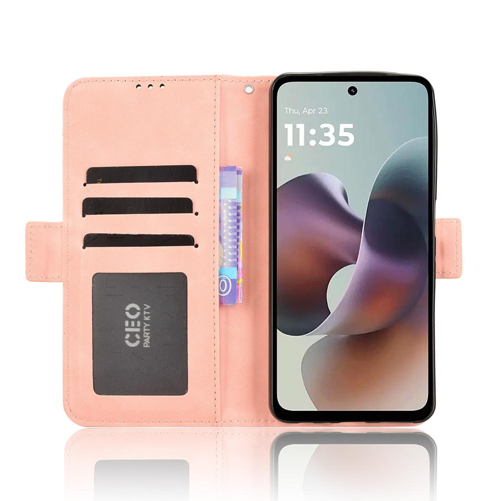  Motorola Moto G56 5G Fodral Med Avtagbart Kortfack Rosa - Teknikhallen.se
