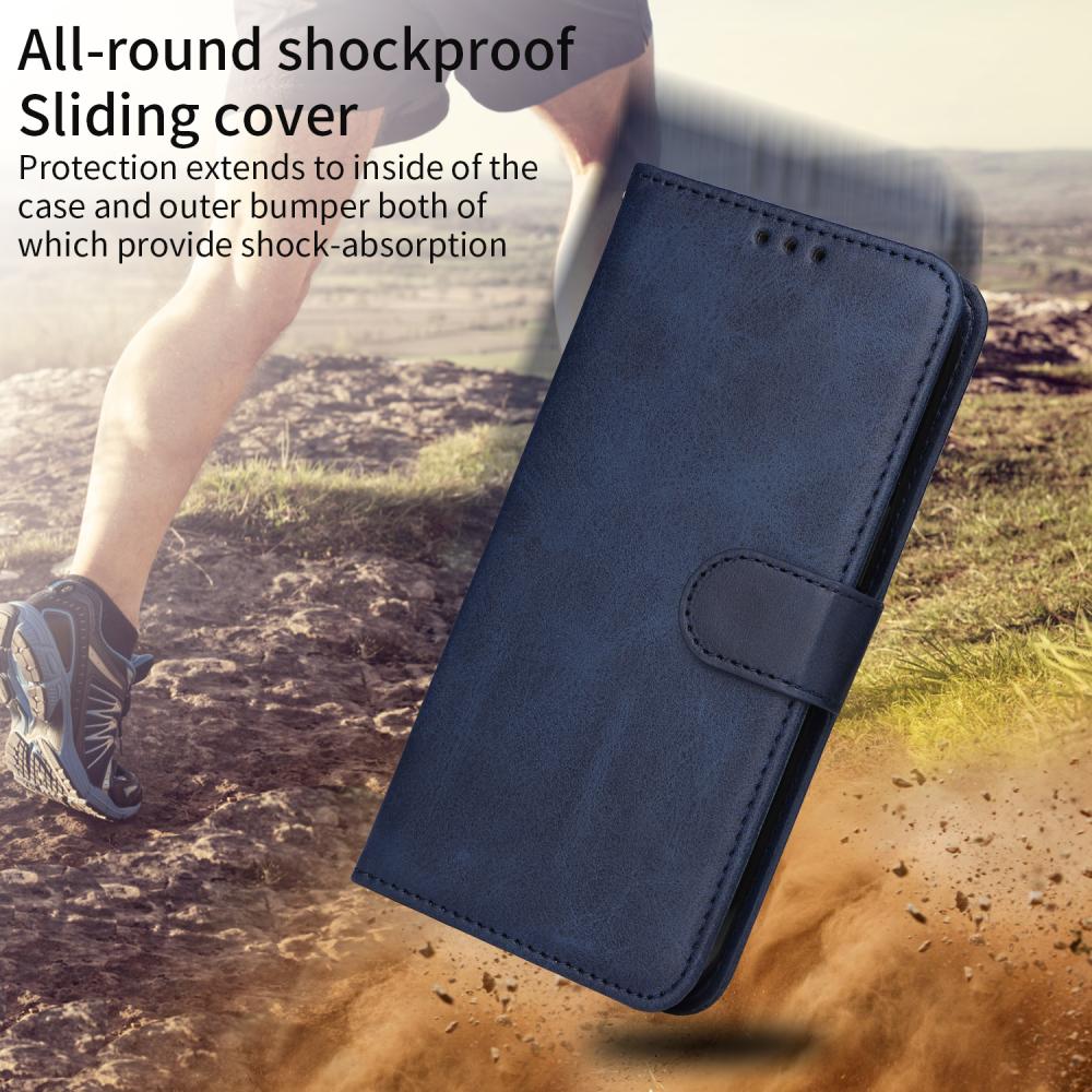  Motorola Moto G86 Power / G86 5G Fodral Läder Blå - Teknikhallen.se