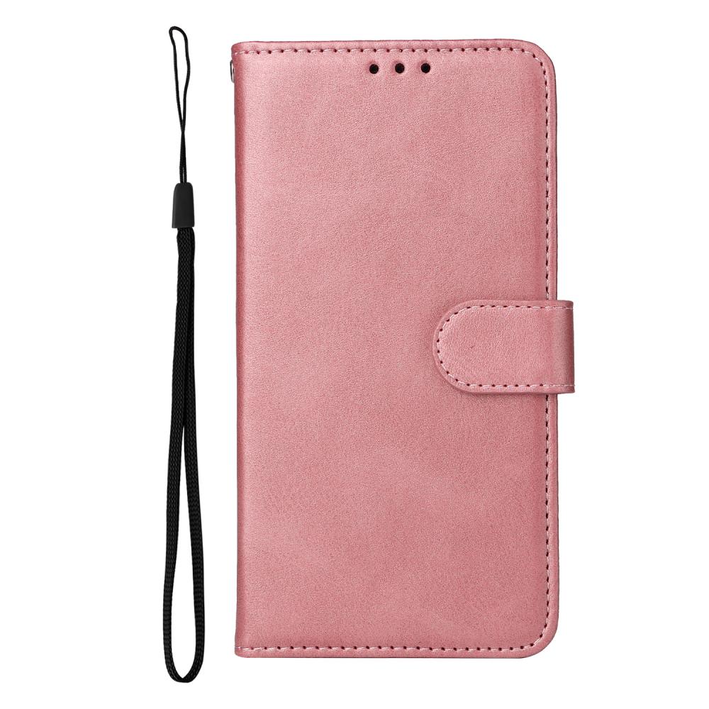 Motorola Moto G86 Power / G86 5G Fodral Läder Roséguld - Teknikhallen.se