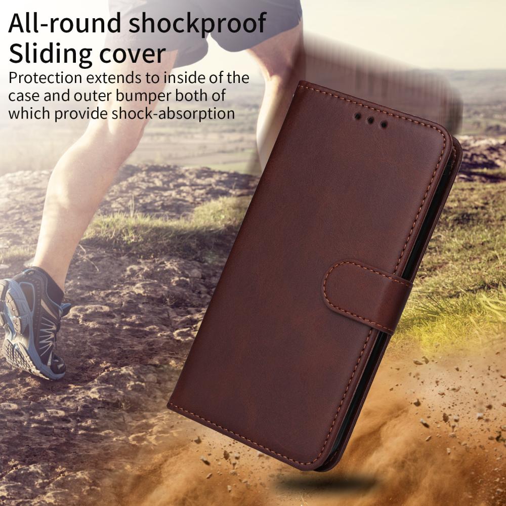  Motorola Moto G86 Power / G86 5G Fodral Läder Brun - Teknikhallen.se