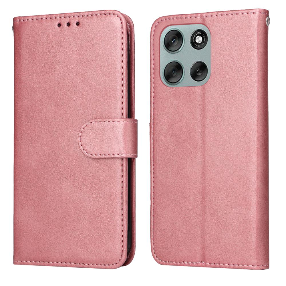  Motorola Moto G56 5G Fodral Läder Roséguld - Teknikhallen.se