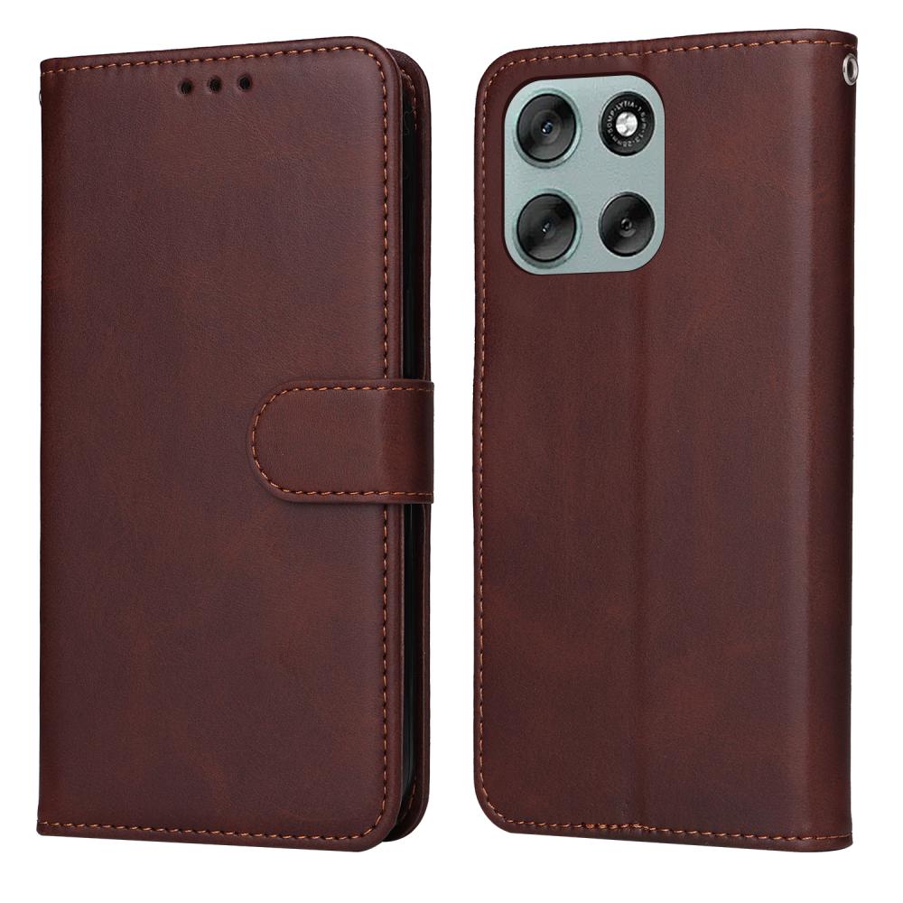  Motorola Moto G56 5G Fodral Läder Brun - Teknikhallen.se