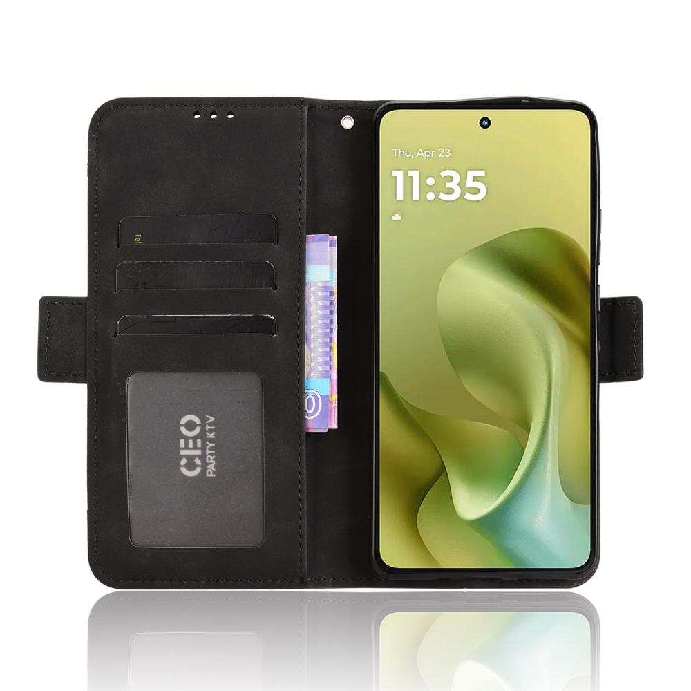  Motorola Moto G86 Power 5G Fodral Med Avtagbart Kortfack Svart - Teknikhallen.se
