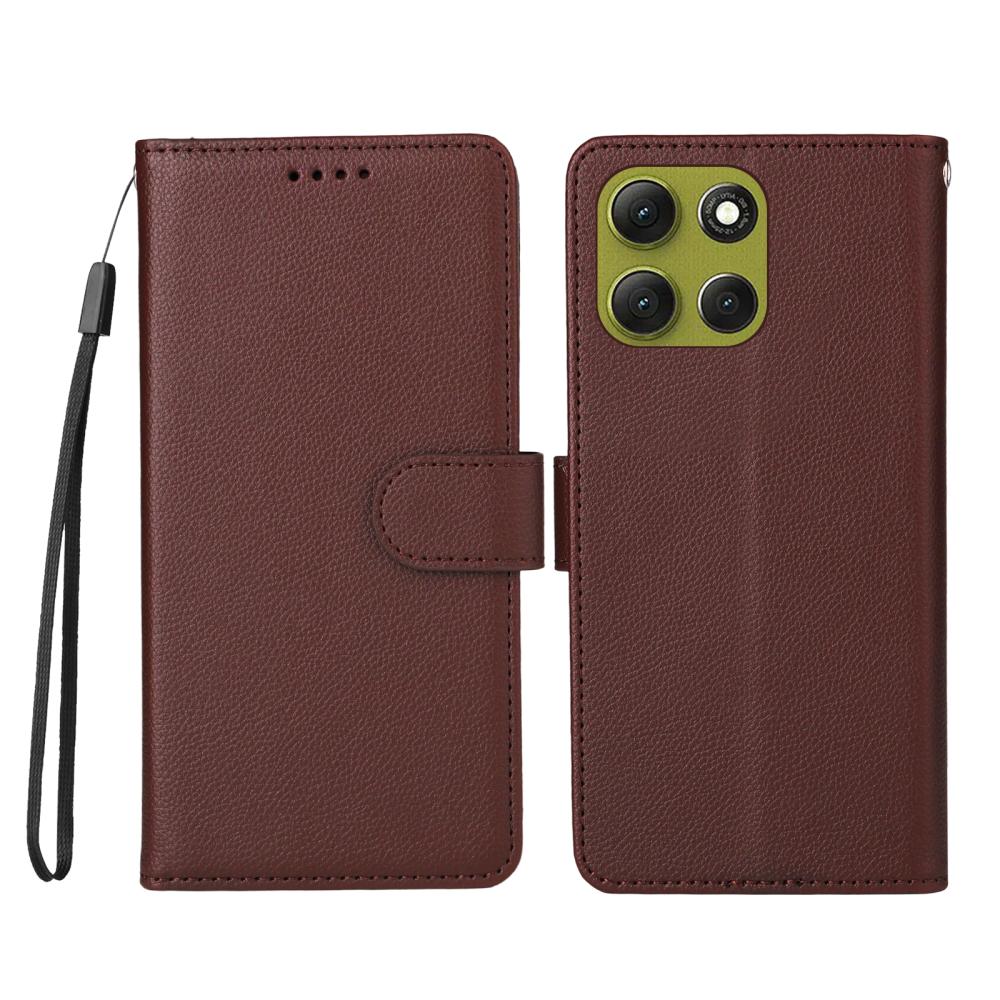  Motorola Moto G86 Power / G86 5G Fodral Läder Brun - Teknikhallen.se