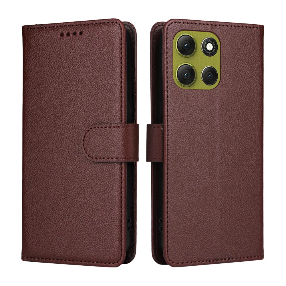  Motorola Moto G86 Power / G86 5G Fodral Läder Brun - Teknikhallen.se