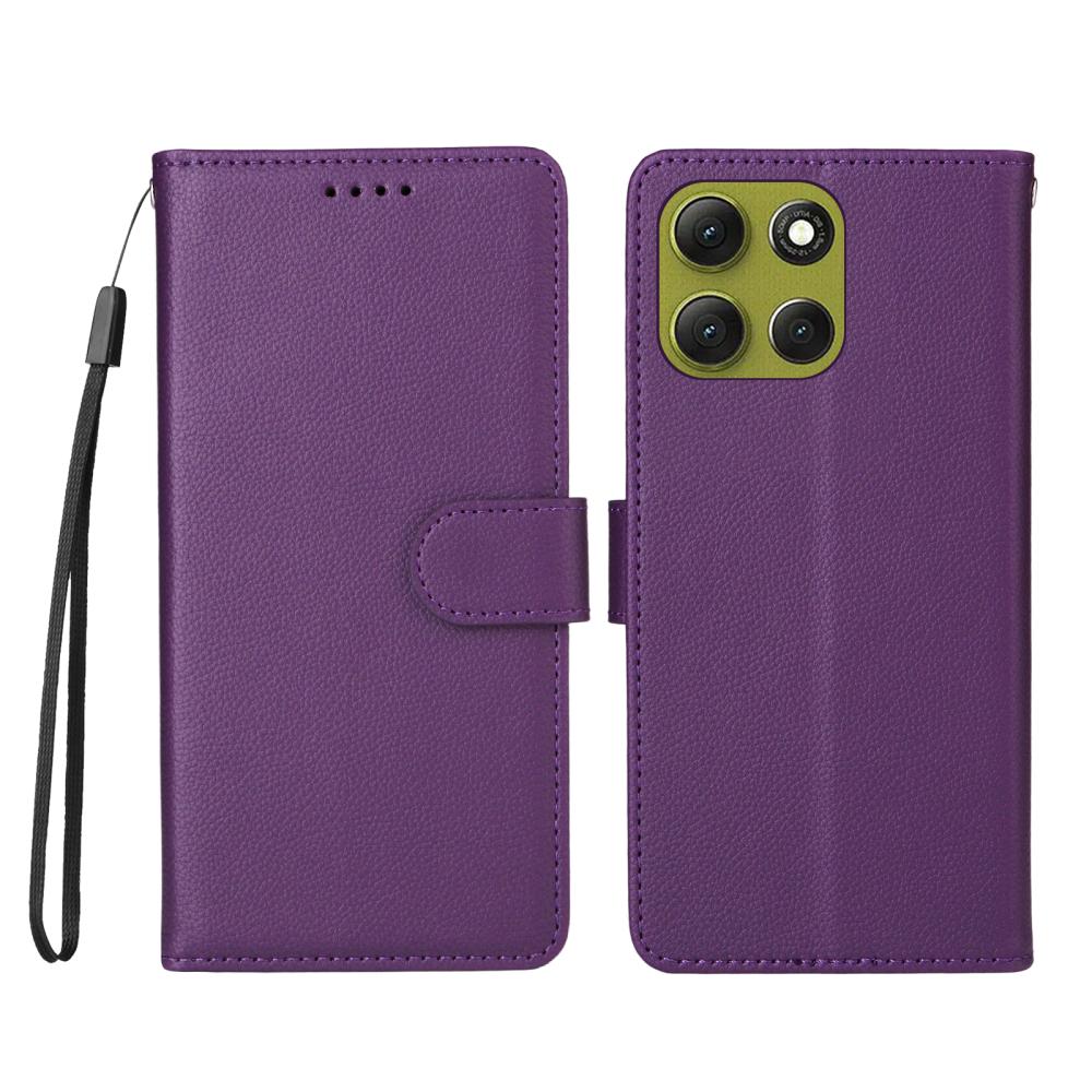  Motorola Moto G86 Power / G86 5G Fodral Läder Lila - Teknikhallen.se