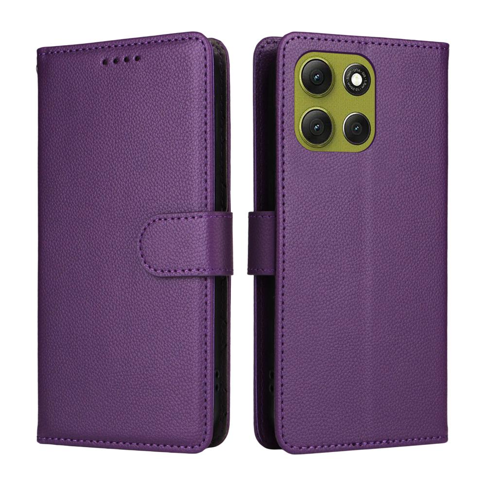  Motorola Moto G86 Power / G86 5G Fodral Läder Lila - Teknikhallen.se