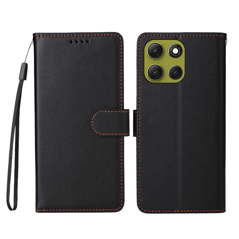  Motorola Moto G86 Power / G86 5G Fodral Läder Svart - Teknikhallen.se