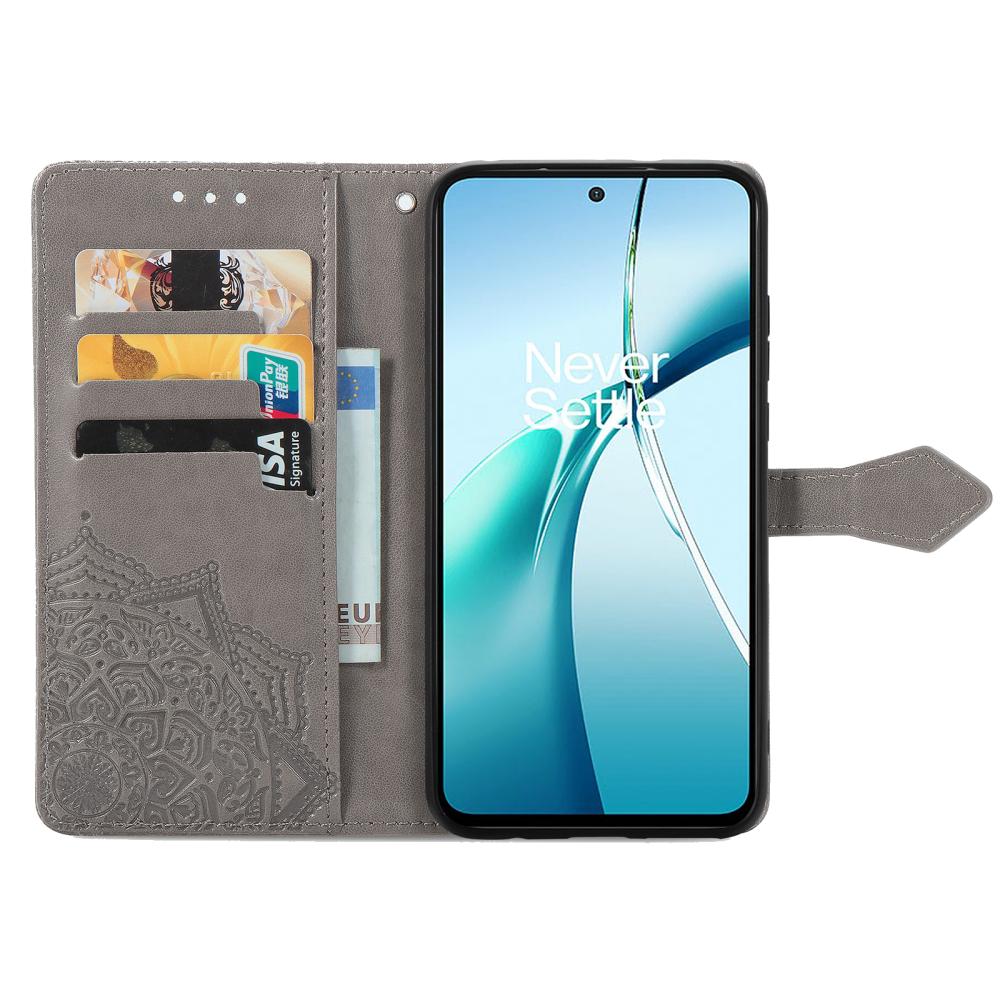  Motorola Moto G56 5G Fodral Mandala Läder Grå - Teknikhallen.se