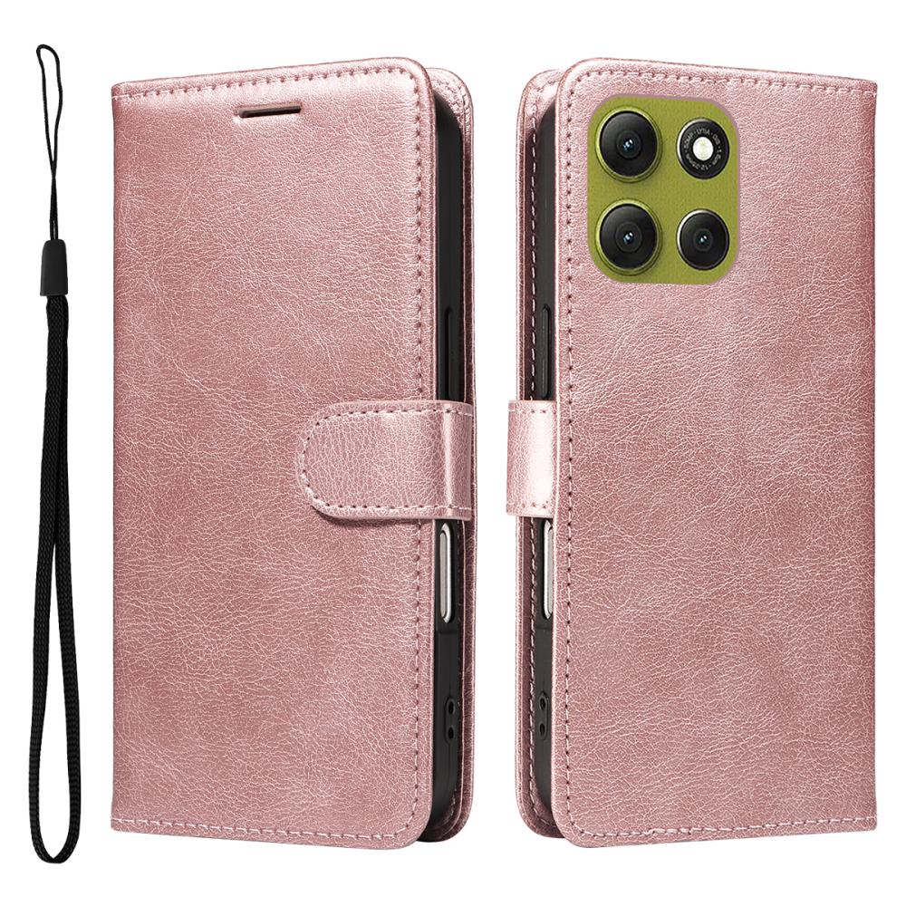 Motorola Moto G86 Power / G86 5G Fodral Läder Roséguld - Teknikhallen.se