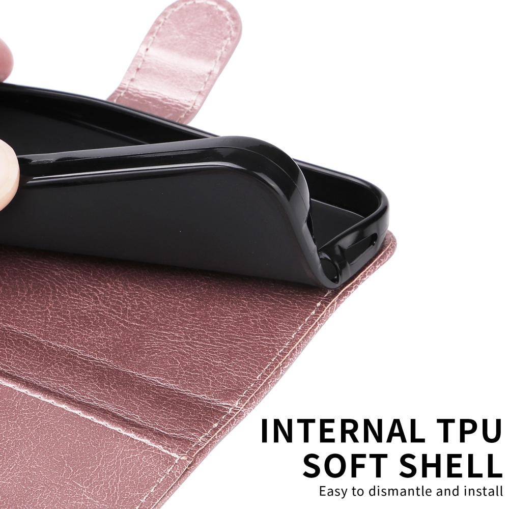  Motorola Moto G86 Power / G86 5G Fodral Läder Roséguld - Teknikhallen.se