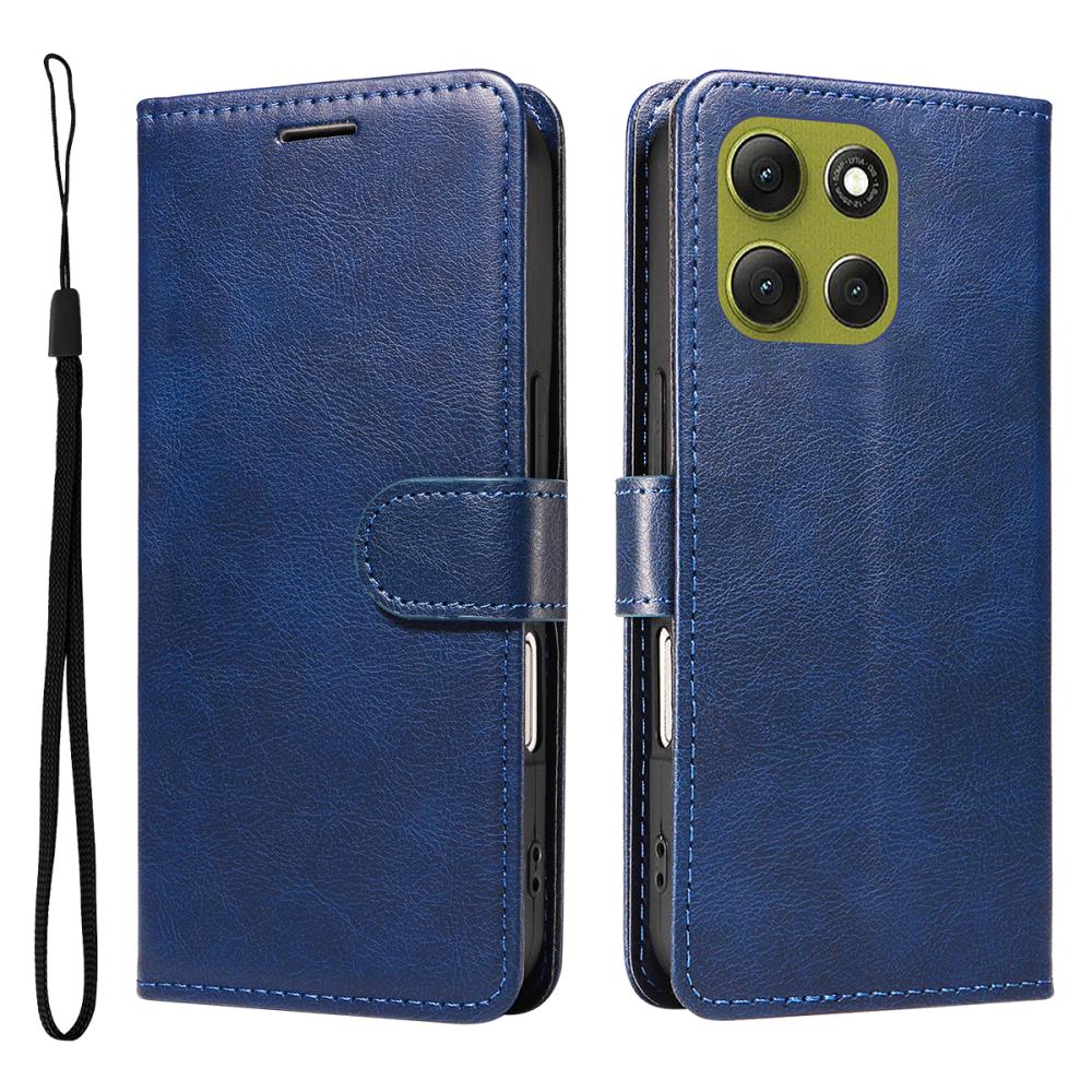  Motorola Moto G86 Power / G86 5G Fodral Läder Blå - Teknikhallen.se
