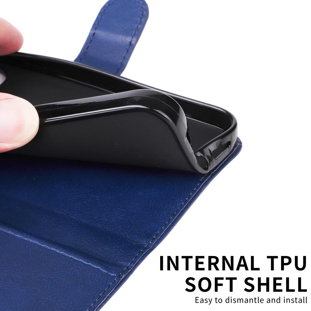  Motorola Moto G86 Power / G86 5G Fodral Läder Blå - Teknikhallen.se