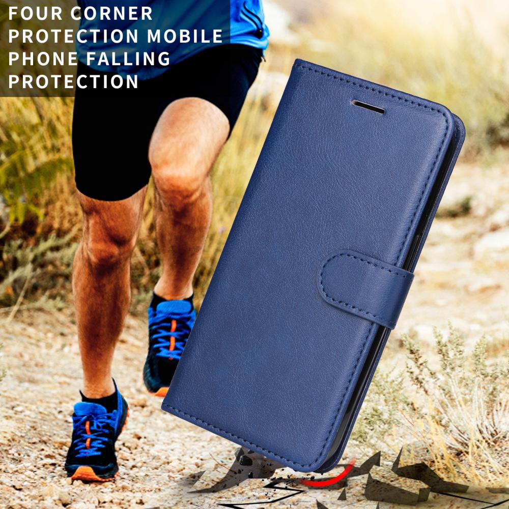  Motorola Moto G86 Power / G86 5G Fodral Läder Blå - Teknikhallen.se