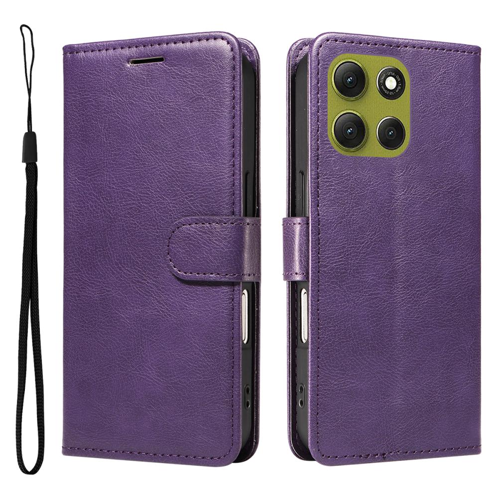  Motorola Moto G86 Power / G86 5G Fodral Läder Lila - Teknikhallen.se