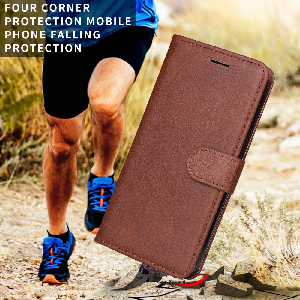  Motorola Moto G86 Power / G86 5G Fodral Läder Brun - Teknikhallen.se
