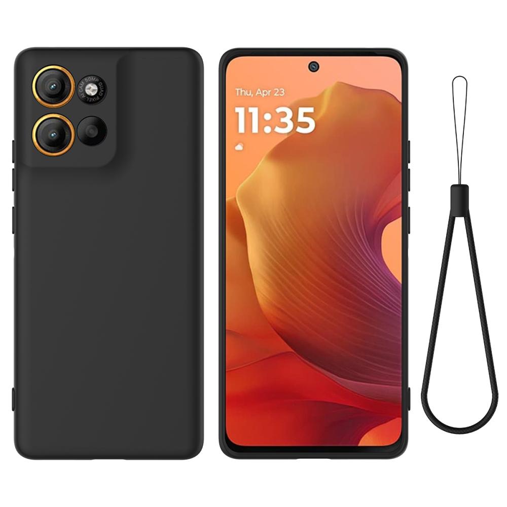  Motorola Moto G56 5G Skal Liquid Silikon Svart - Teknikhallen.se