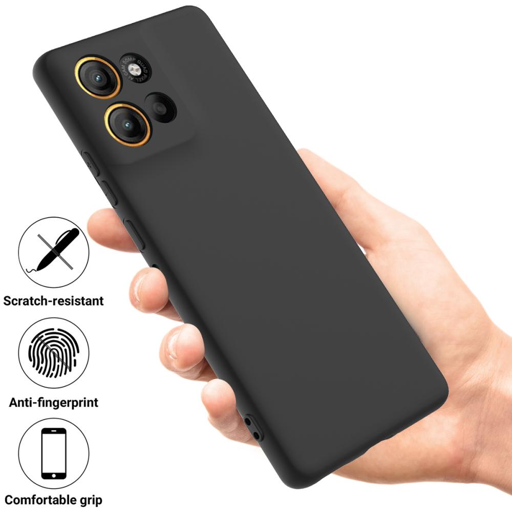  Motorola Moto G56 5G Skal Liquid Silikon Svart - Teknikhallen.se