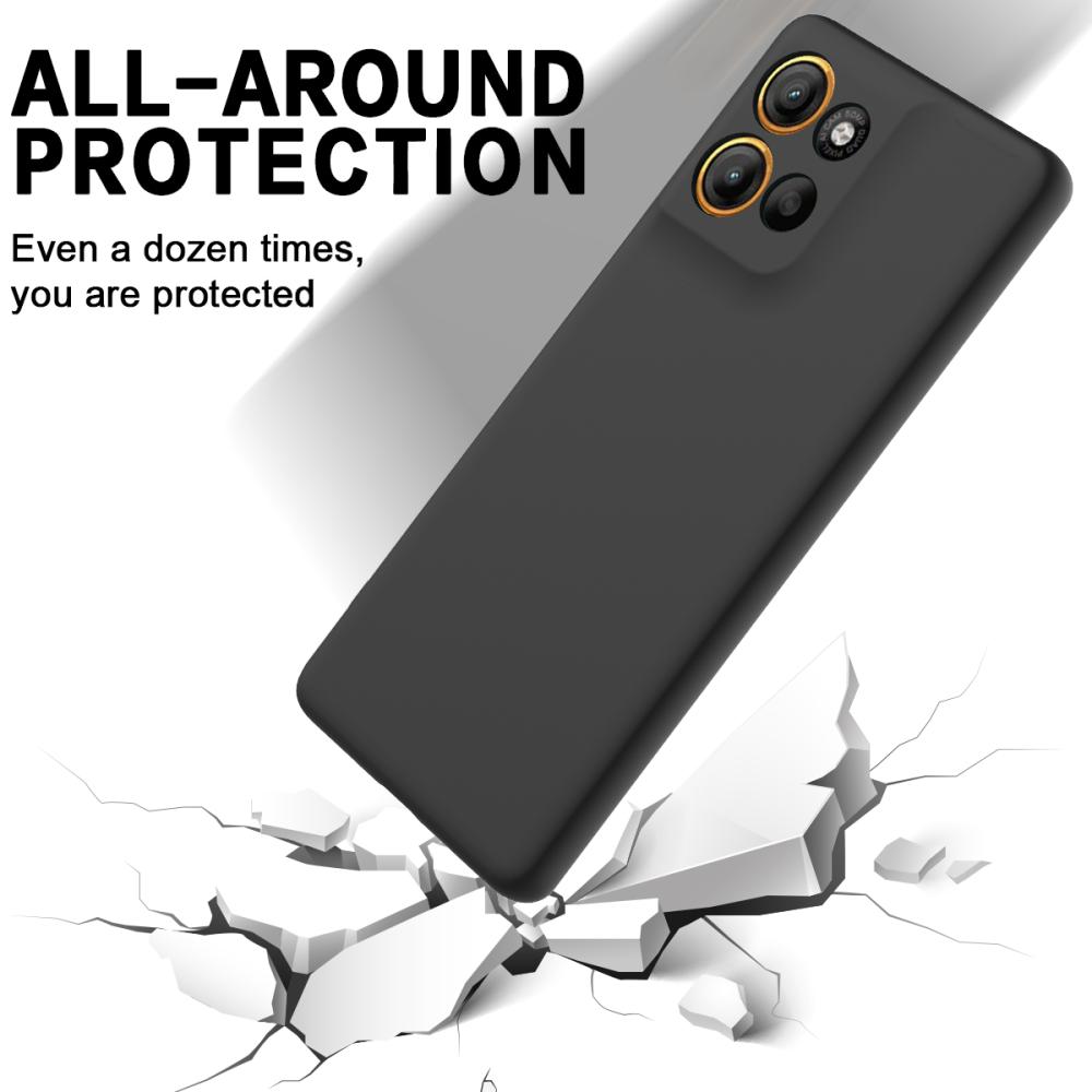  Motorola Moto G56 5G Skal Liquid Silikon Svart - Teknikhallen.se
