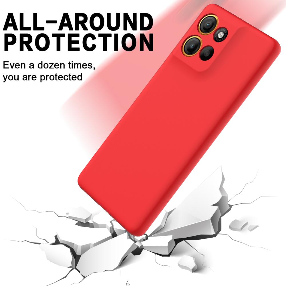  Motorola Moto G56 5G Skal Liquid Silikon Röd - Teknikhallen.se