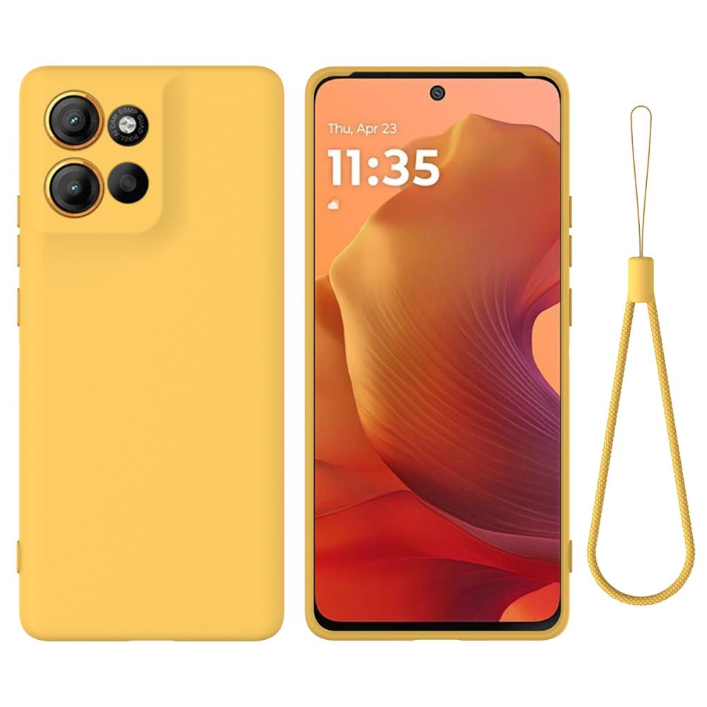  Motorola Moto G56 5G Skal Liquid Silikon Gul - Teknikhallen.se
