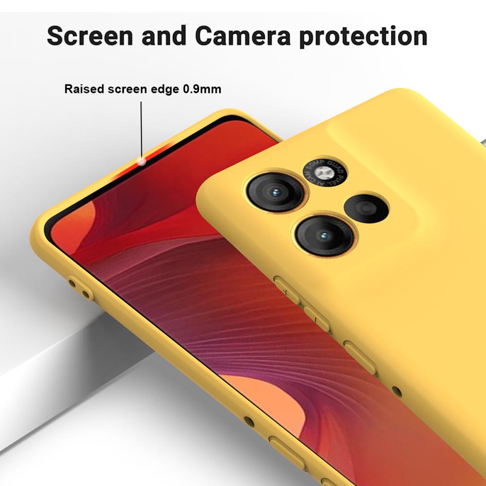  Motorola Moto G56 5G Skal Liquid Silikon Gul - Teknikhallen.se