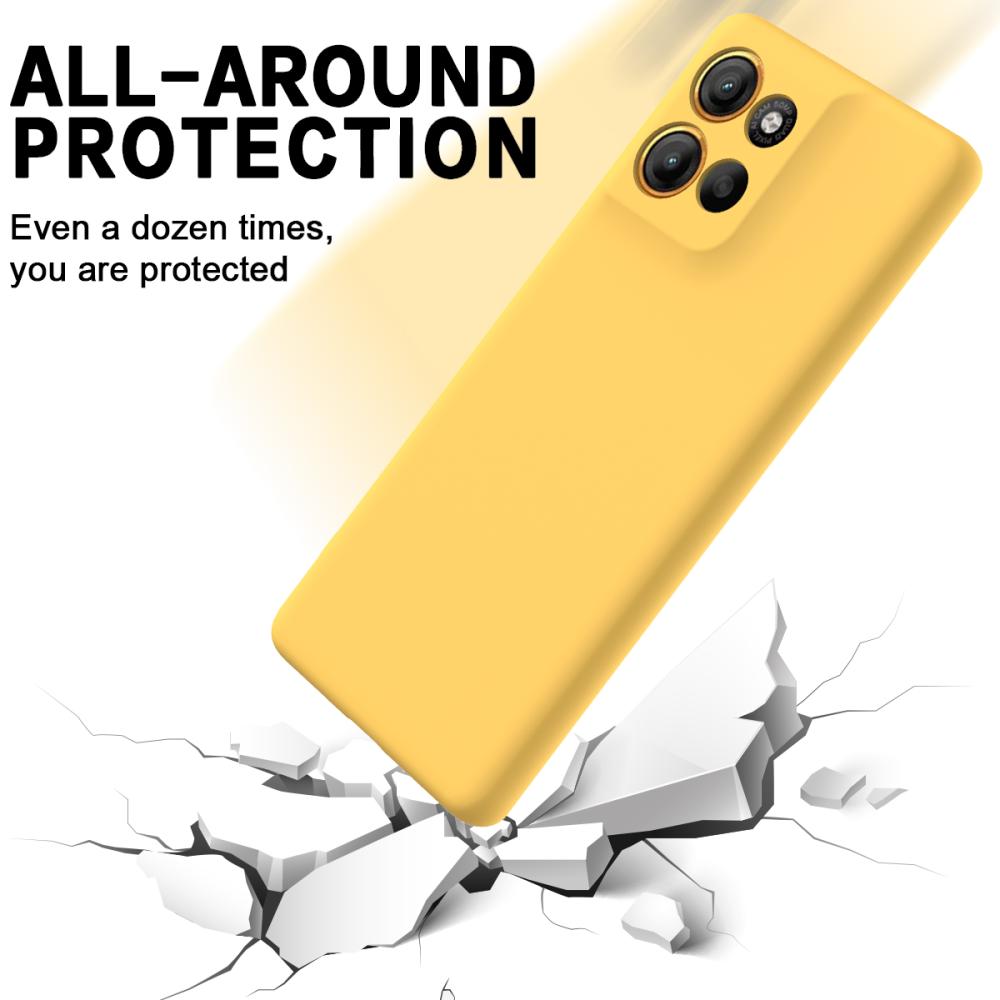 Motorola Moto G56 5G Skal Liquid Silikon Gul - Teknikhallen.se