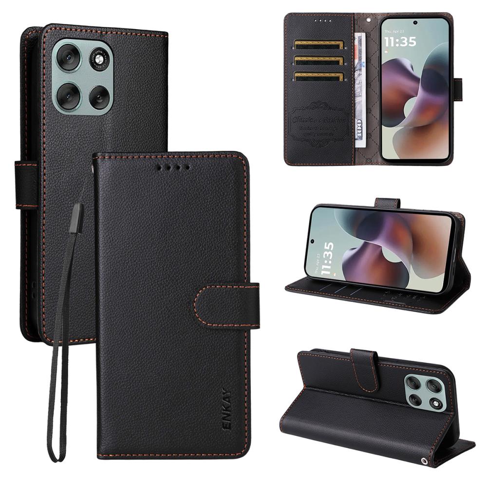 ENKAY ENKAY Motorola Moto G86 Power/G86 5G Fodral RFID Svart - Teknikhallen.se