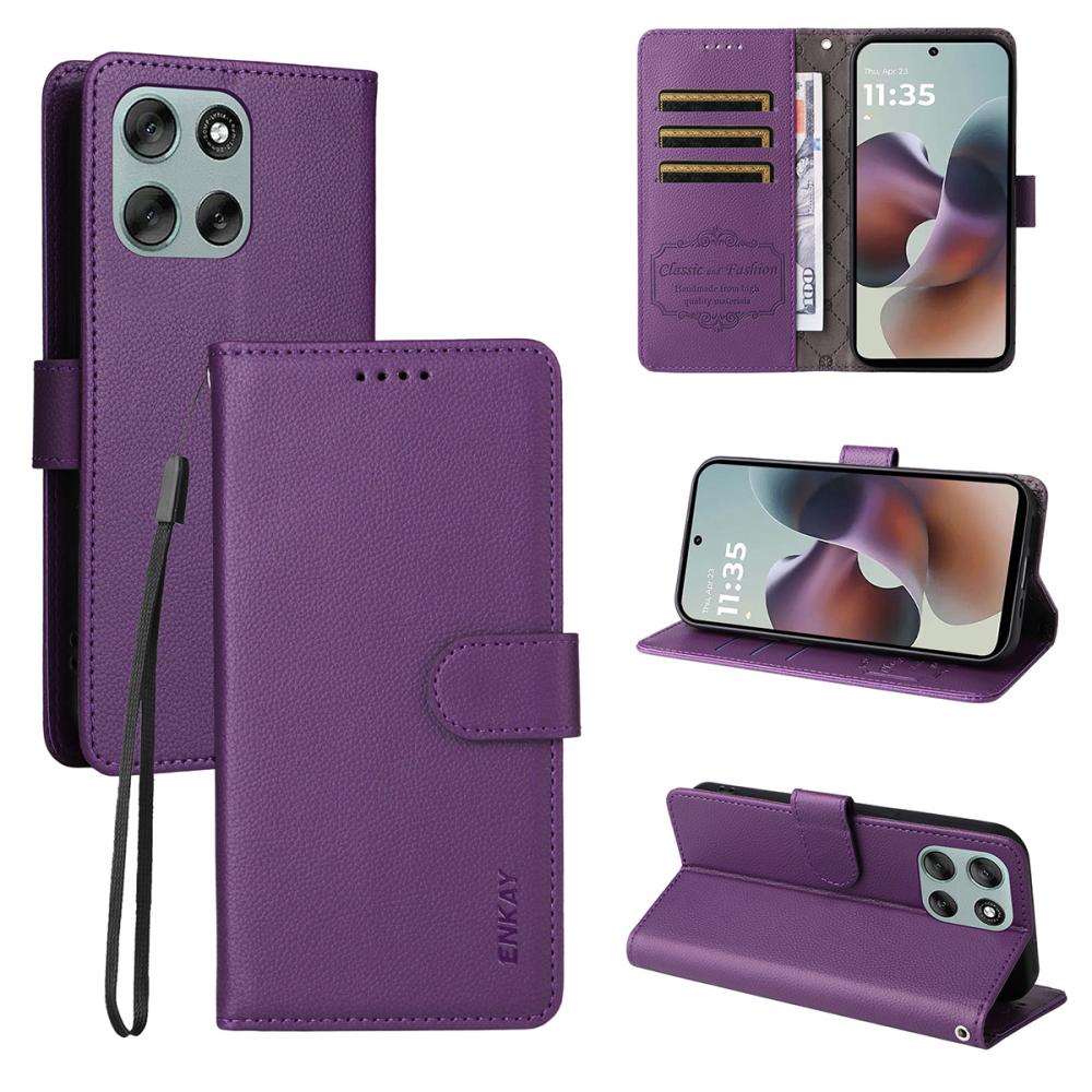 ENKAY ENKAY Motorola Moto G86 Power/G86 5G Fodral RFID Lila - Teknikhallen.se