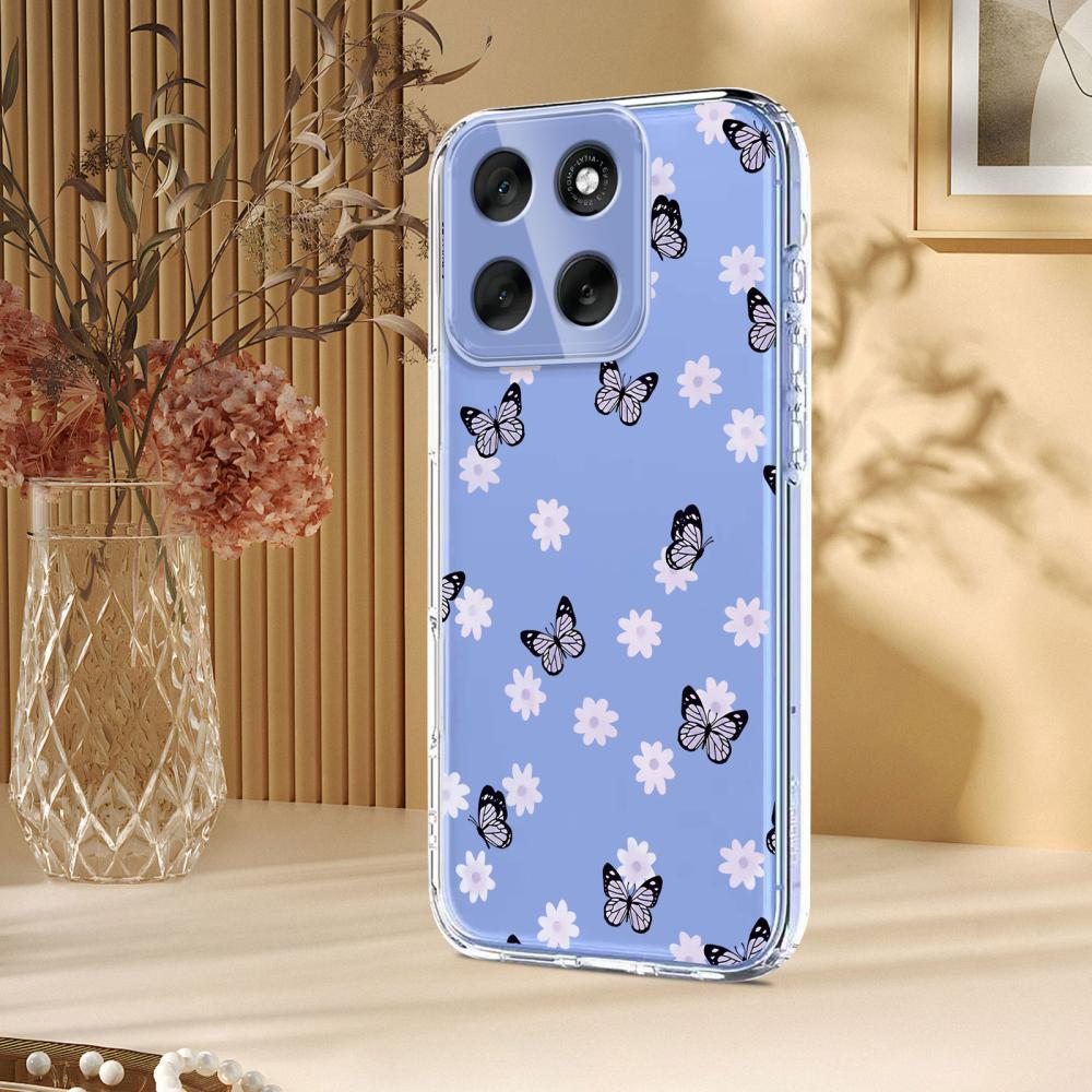  Motorola Moto G86 5G Skal Med Tryck Fjärilar - Teknikhallen.se