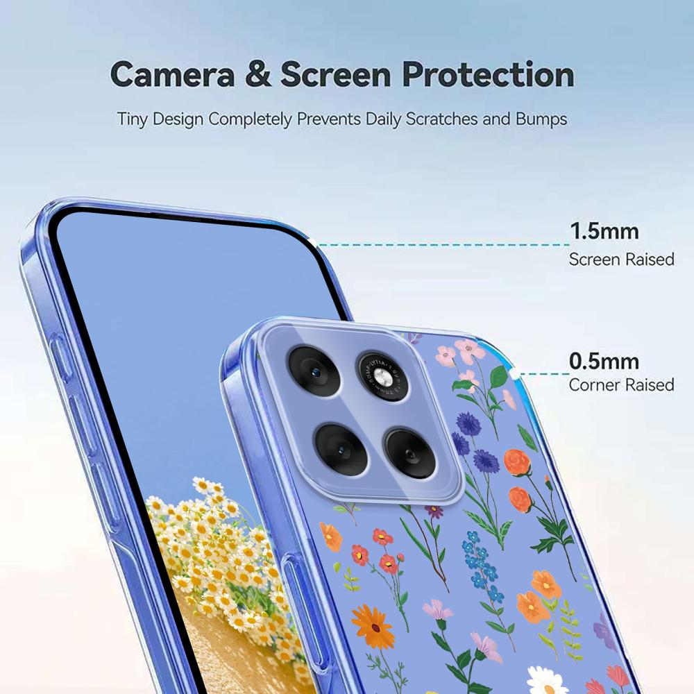  Motorola Moto G56 5G Skal Med Tryck Blommor - Teknikhallen.se