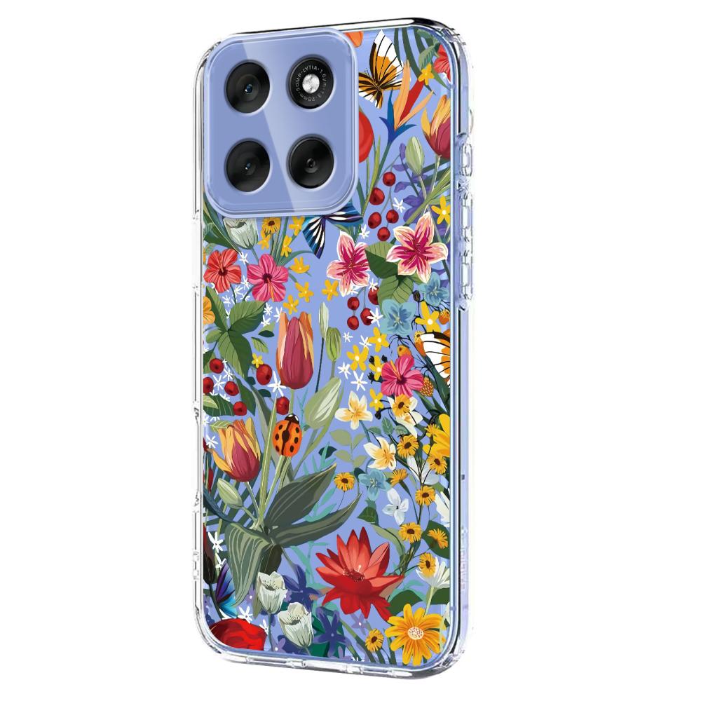  Motorola Moto G56 5G Skal Med Tryck Blommor - Teknikhallen.se