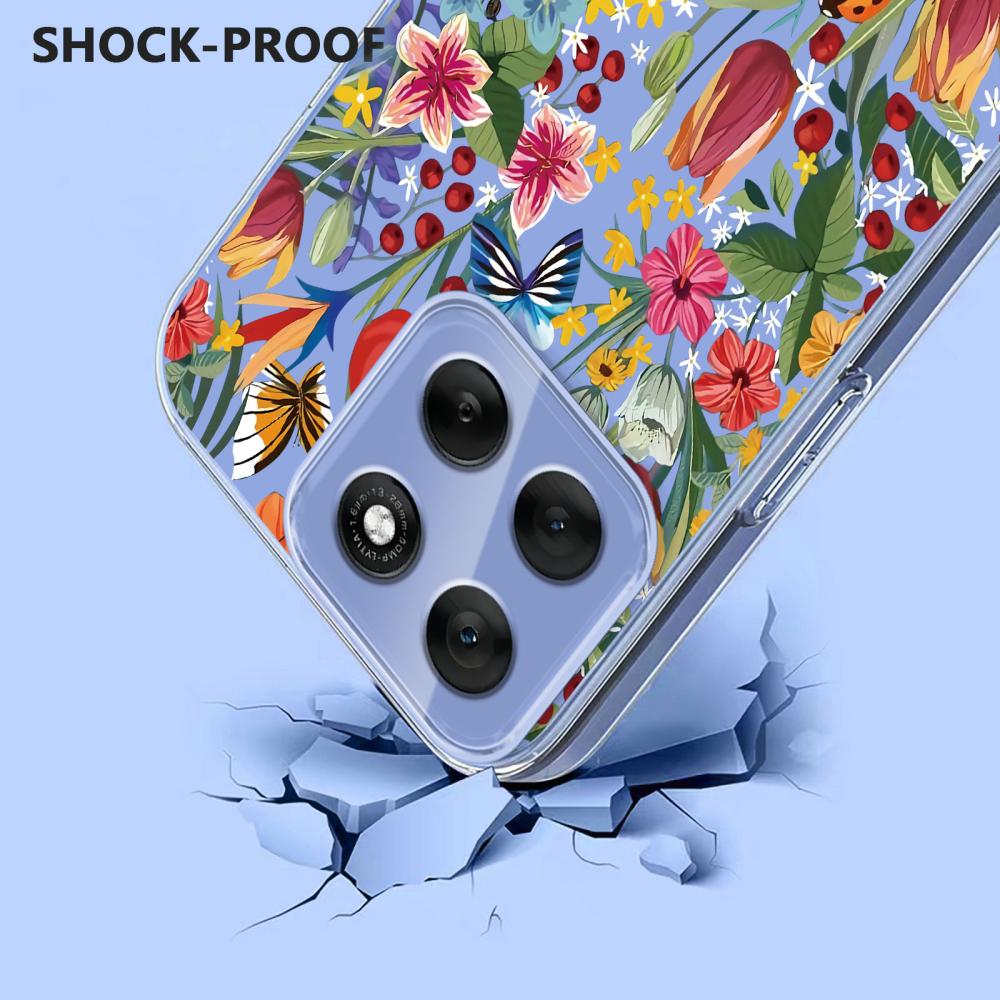  Motorola Moto G56 5G Skal Med Tryck Blommor - Teknikhallen.se