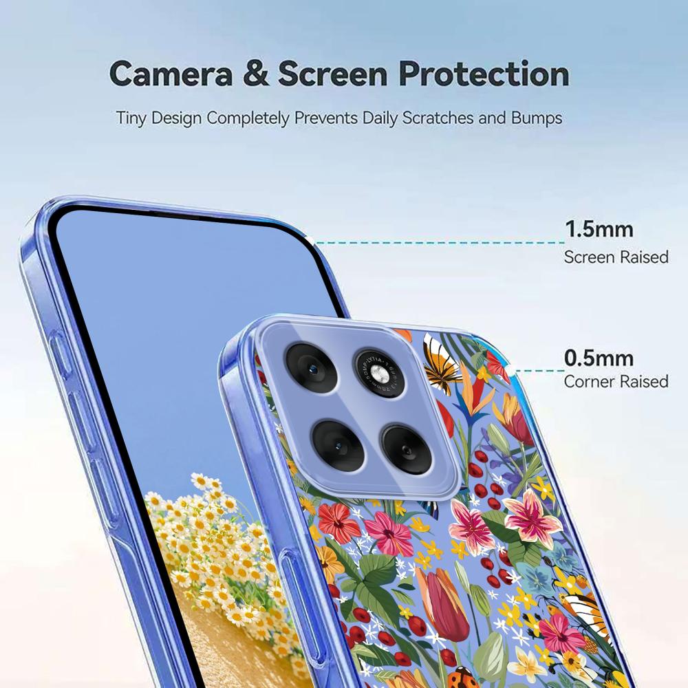 Motorola Moto G56 5G Skal Med Tryck Blommor - Teknikhallen.se