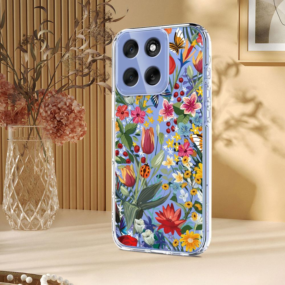  Motorola Moto G56 5G Skal Med Tryck Blommor - Teknikhallen.se