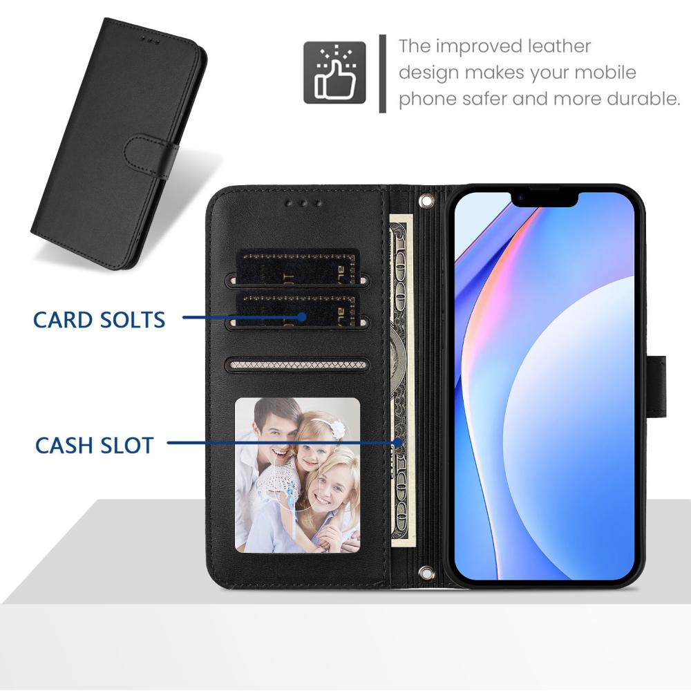  Nothing Phone 3 Fodral RFID Läder Svart - Teknikhallen.se