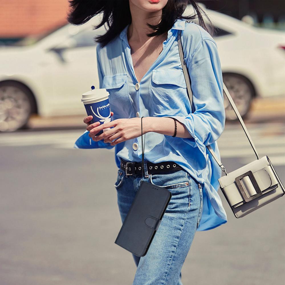  Nothing Phone 3 Fodral RFID Läder Blå - Teknikhallen.se